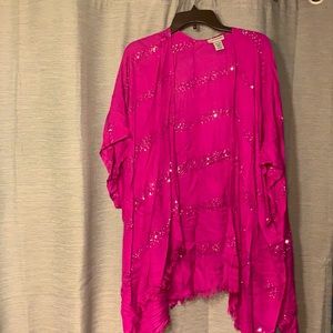 A beautiful sequined shawl by Catherine’s. One size, fits up to 3X